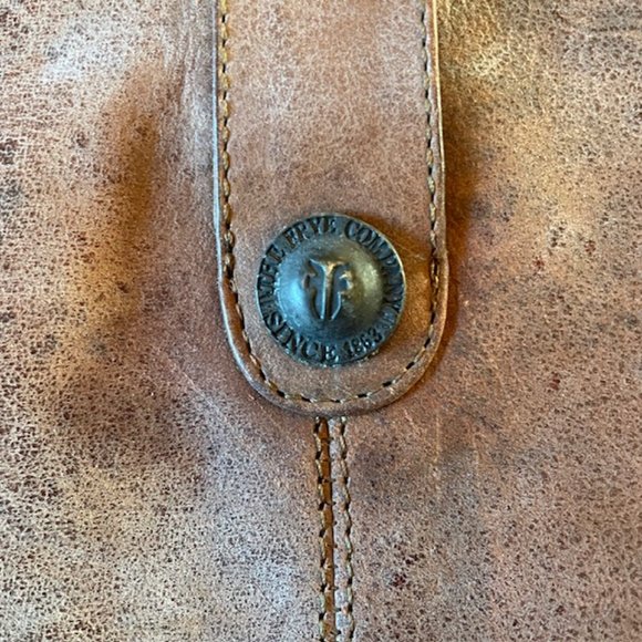 Frye Jackie Button Washed Antique Pull Up Leather Boots | Size 6 | Cognac - Picture 5 of 8